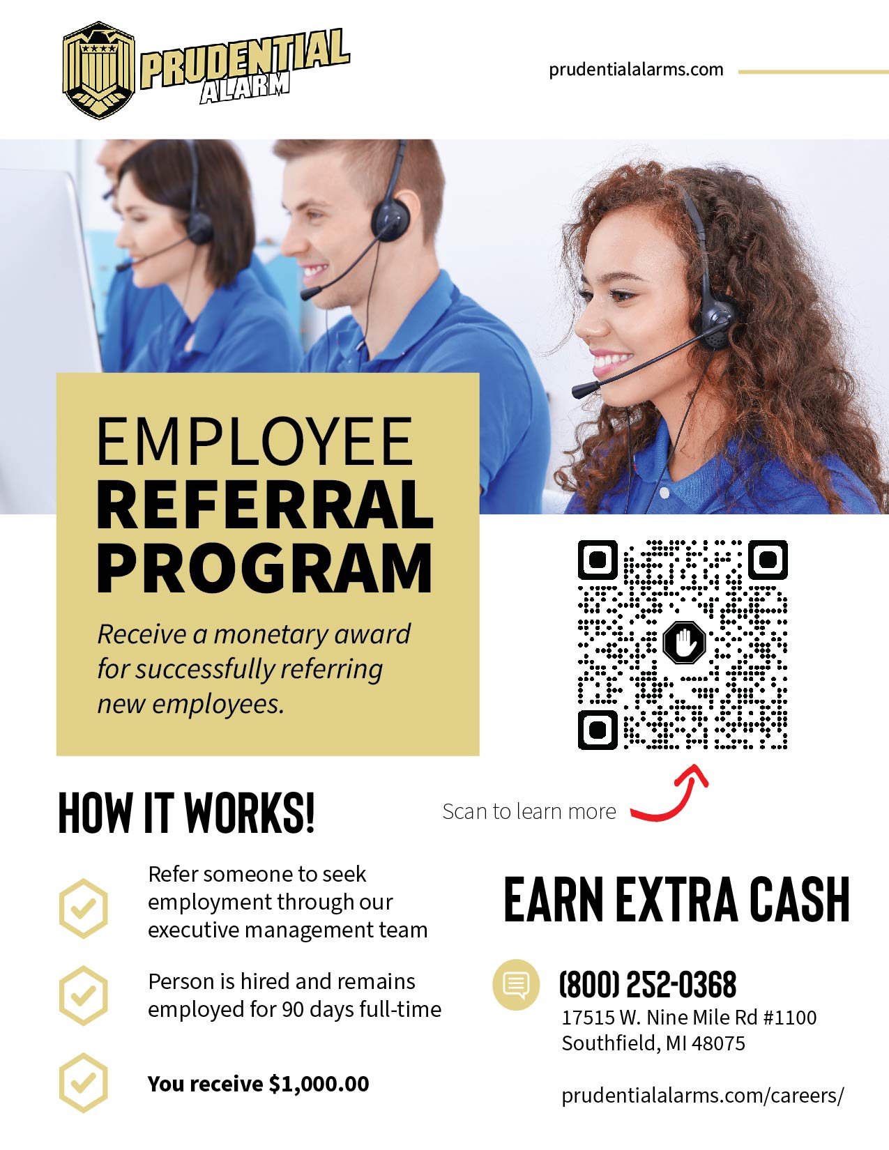 Employee referral program flier