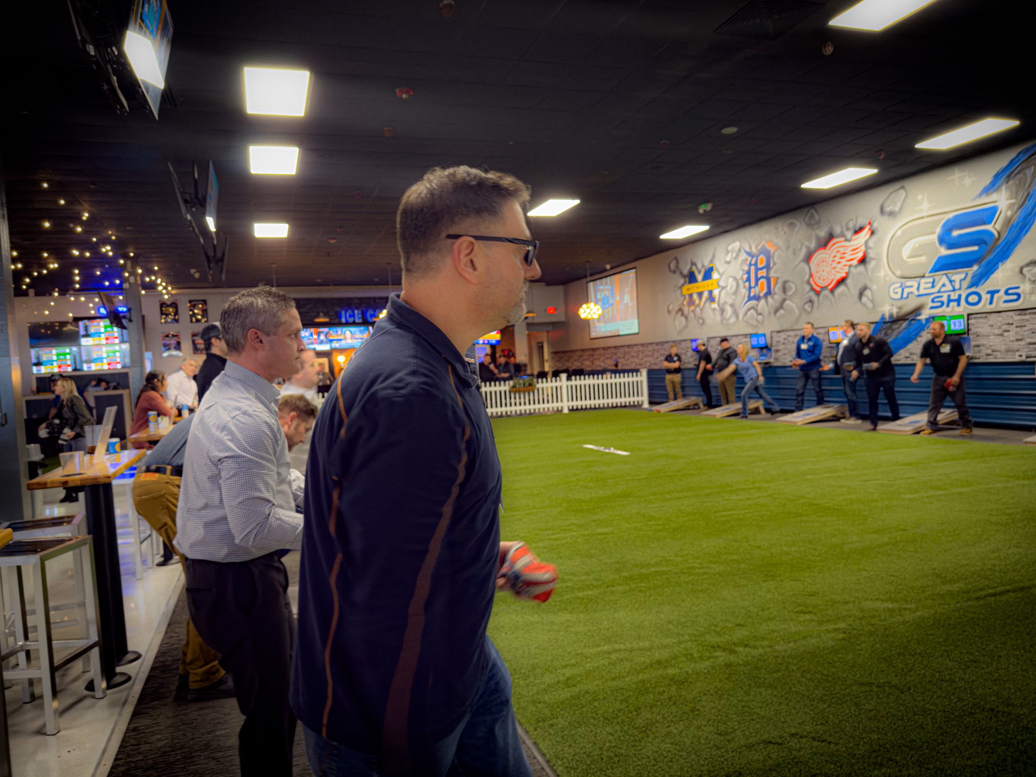 Prudential Alarm Joins Sold-Out BOMA/Metro Detroit “Cornhole Crazy Tournament” at Great Shots