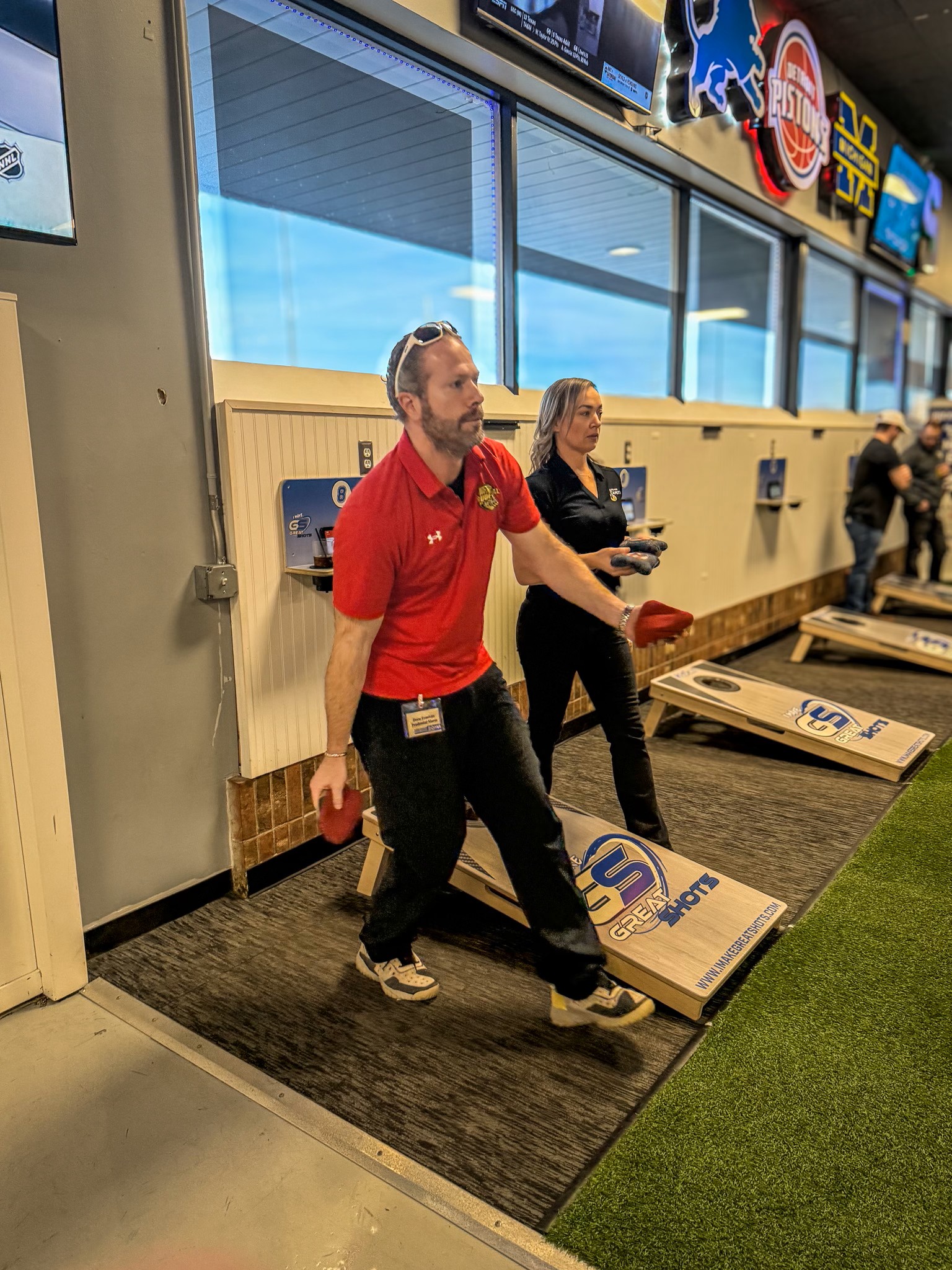 Prudential Alarm Joins Sold-Out BOMA/Metro Detroit “Cornhole Crazy Tournament” at Great Shots