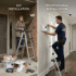 Side-by-side comparison of a frustrated woman attempting a DIY security camera installation versus a professional technician expertly installing a smart home security control panel.