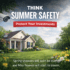 Suburban home with security camera and landscaped yard during spring transitioning into summer, representing home and property safety