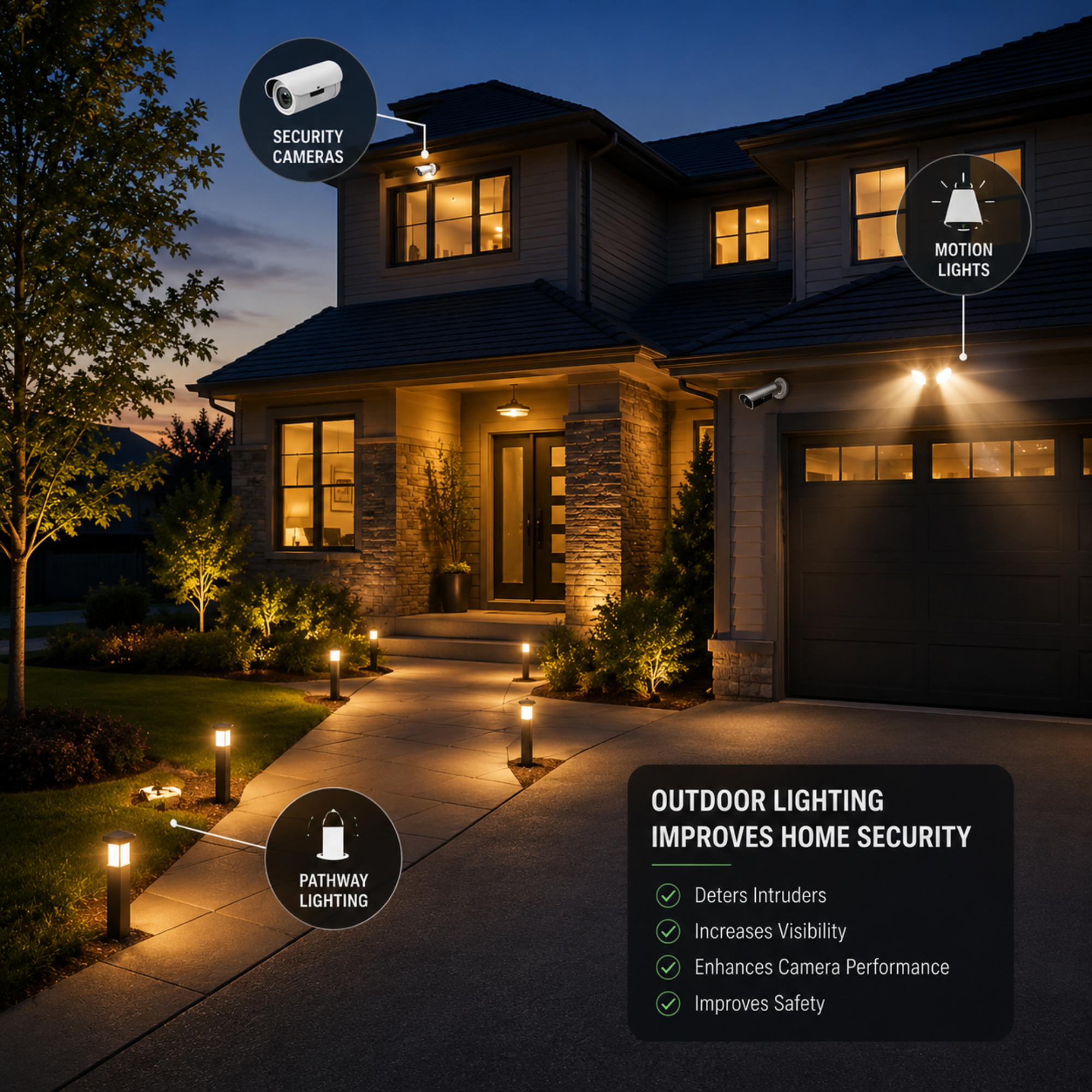 How Outdoor Lighting Improves Home Security