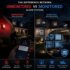 Comparison of unmonitored vs. monitored alarm systems, showing a burglar at an unmonitored home and a security professional monitoring a home.