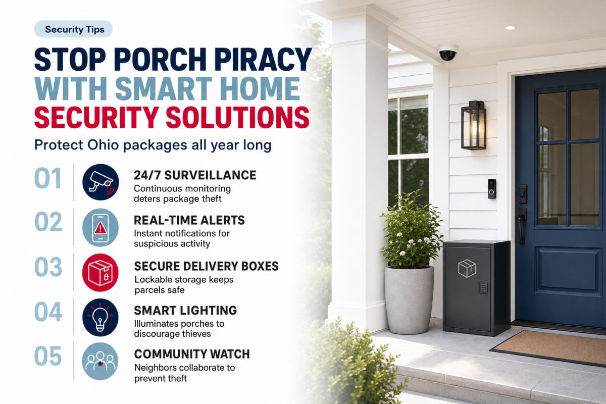 Smart Security Solutions That Help Ohio Homeowners Prevent Porch Piracy Year-Round