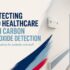 Carbon monoxide detector installed in a hospital hallway